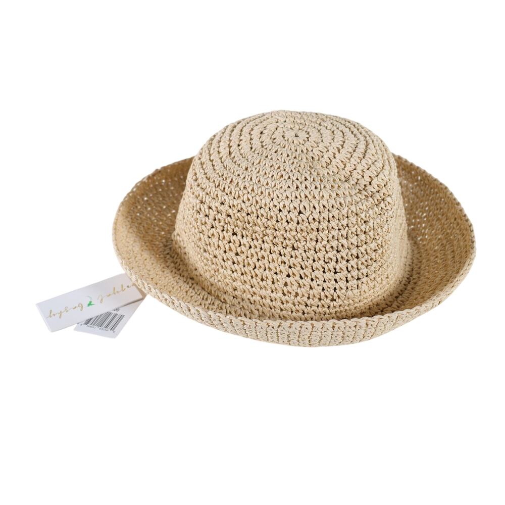 Gyal Bashy Boano Crochet Bucket Hat – Natural Straw – NWT